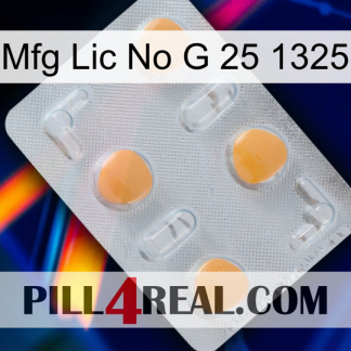 Mfg Lic No G 25 1325 24